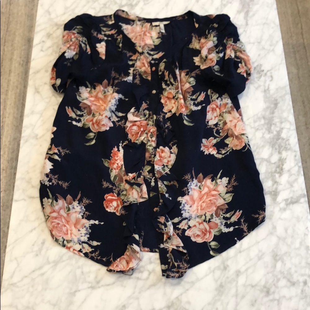 Joie floral silk blouse